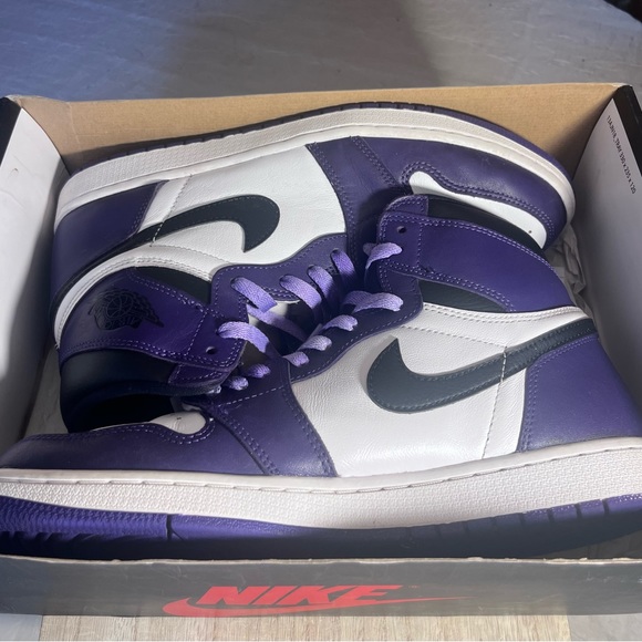 Nike Other - Nike Retro Court Purple Air Jordan 1 High Top Basketball Shoes